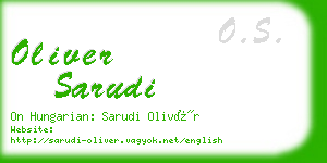 oliver sarudi business card